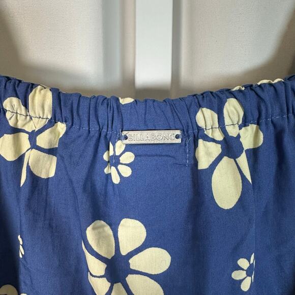 Billabong Love Crush Babydoll Dress Size M Blue Floral Garden‎ Girl - Picture 4 of 6